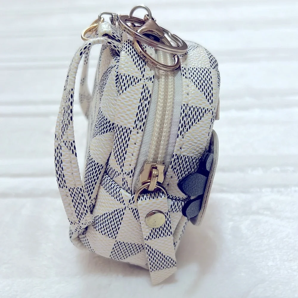 White Owl Mini Backpack Bag Charm / Keychain / Lipstick Holder